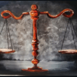 Justice. Acrylic on Canvas 24X24cm