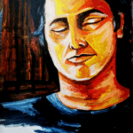 Mystery in Eyes. Acrylic on Paper