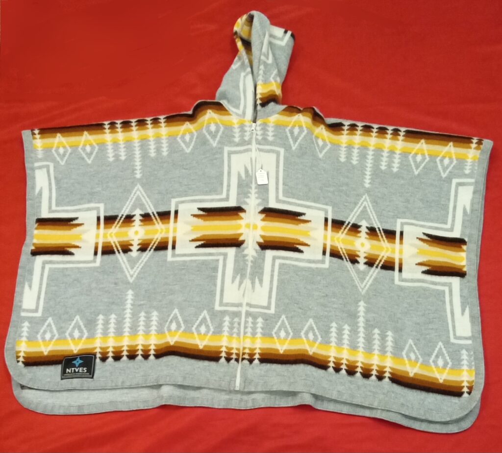 Pattern Zipper Poncho