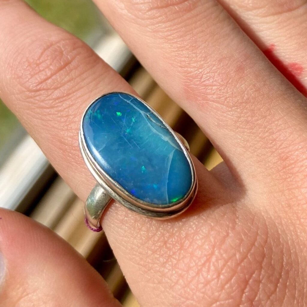 1800s Blue Opal 925 Silver