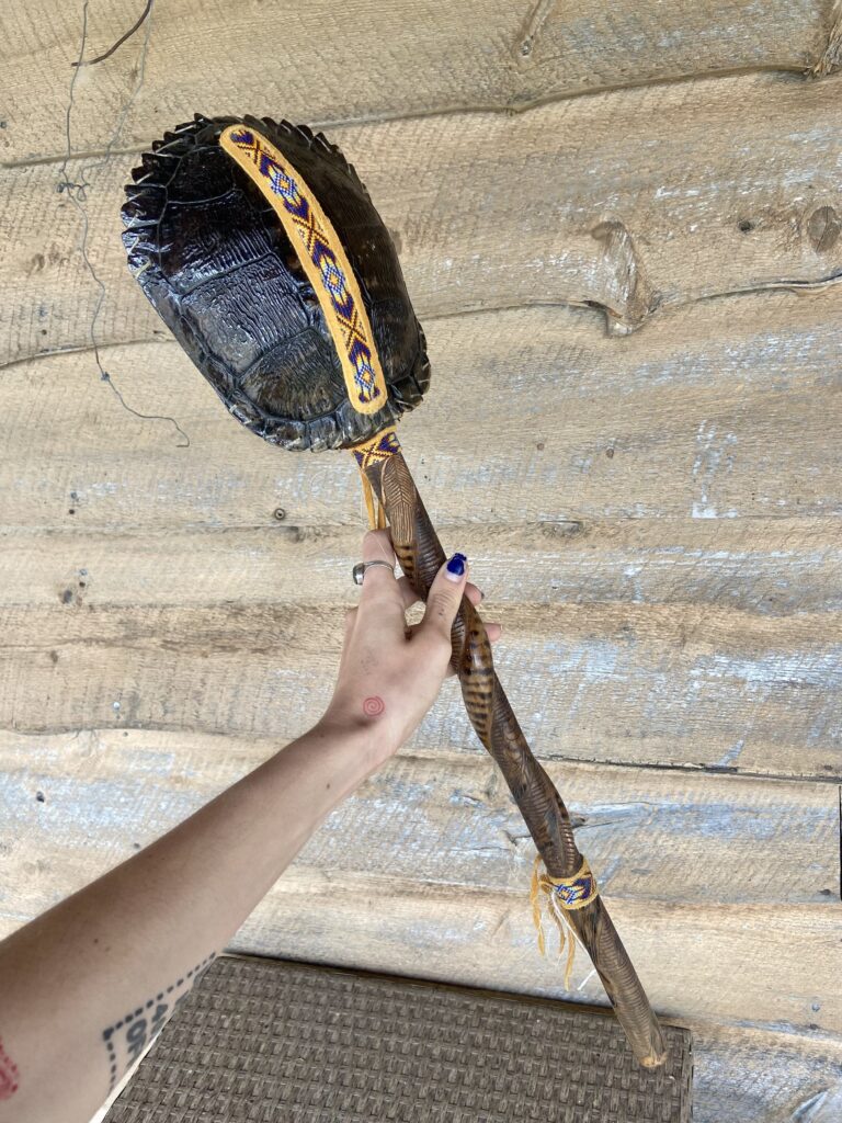 Hand Carved Seminol Shaman Rattle