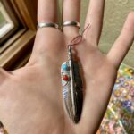 925 Silver Pendant with Turquoise and Coral